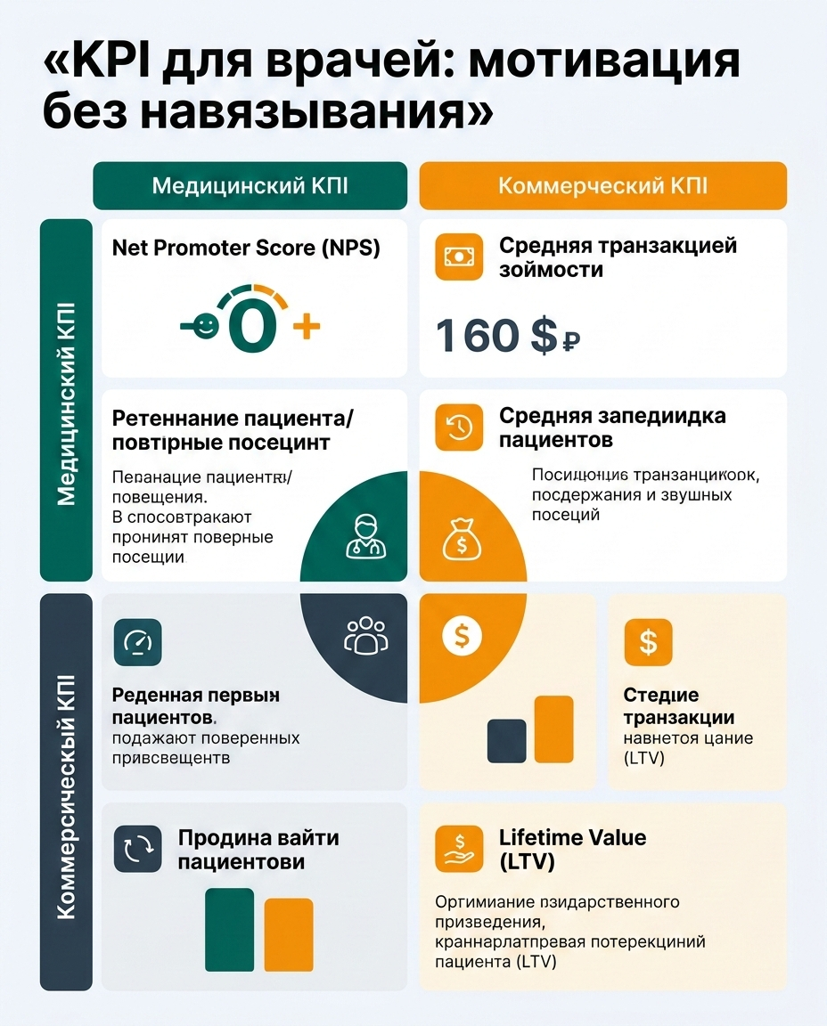 Инфографика: Система сбалансированных метрик (BSC) для врача клиники